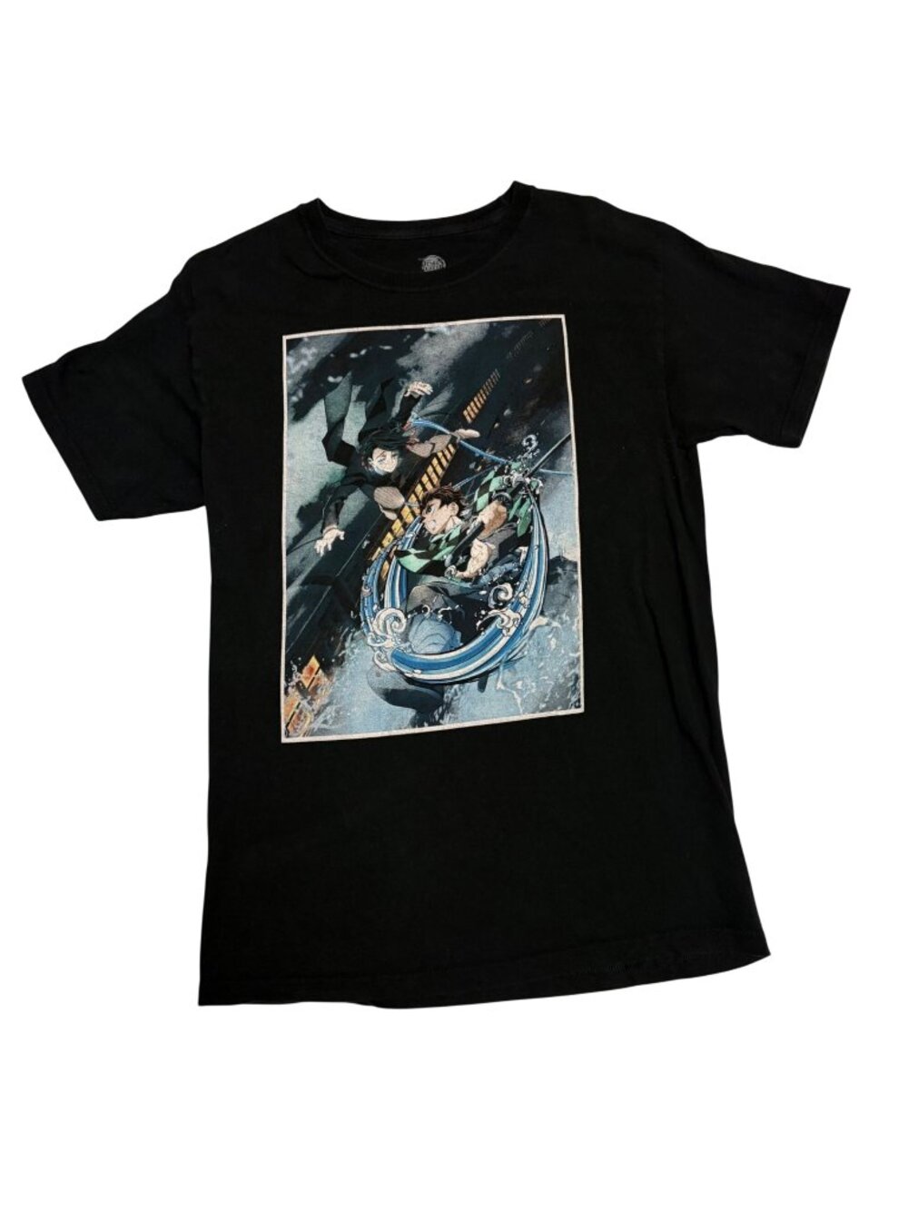 Demon Slayer Mugen Train Black Graphic Tee Tanjiro & Nezuko Adult Medium T-Shirt - Picture 1 of 9